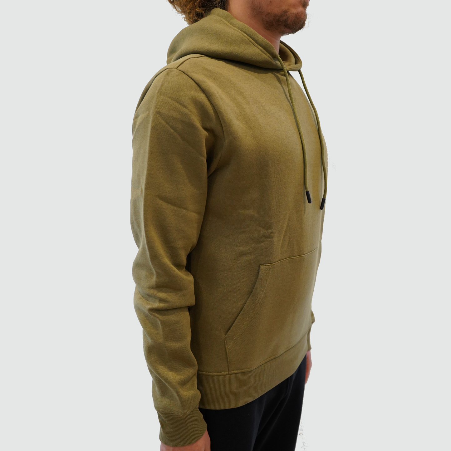 Printed Moss Green Hoodie