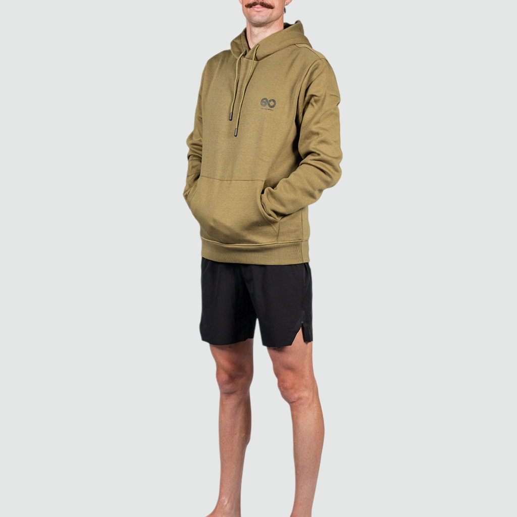 Printed Moss Green Hoodie