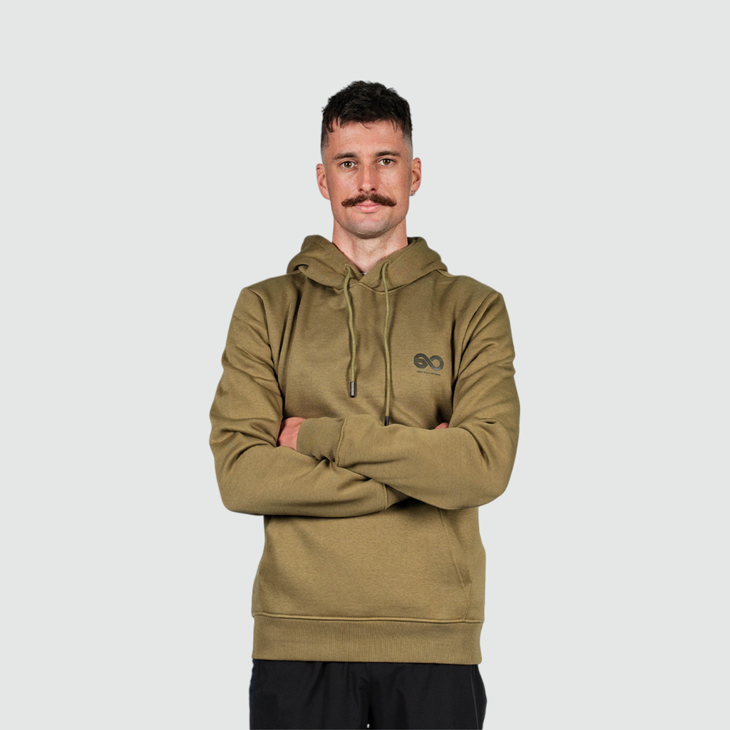 Printed Moss Green Hoodie